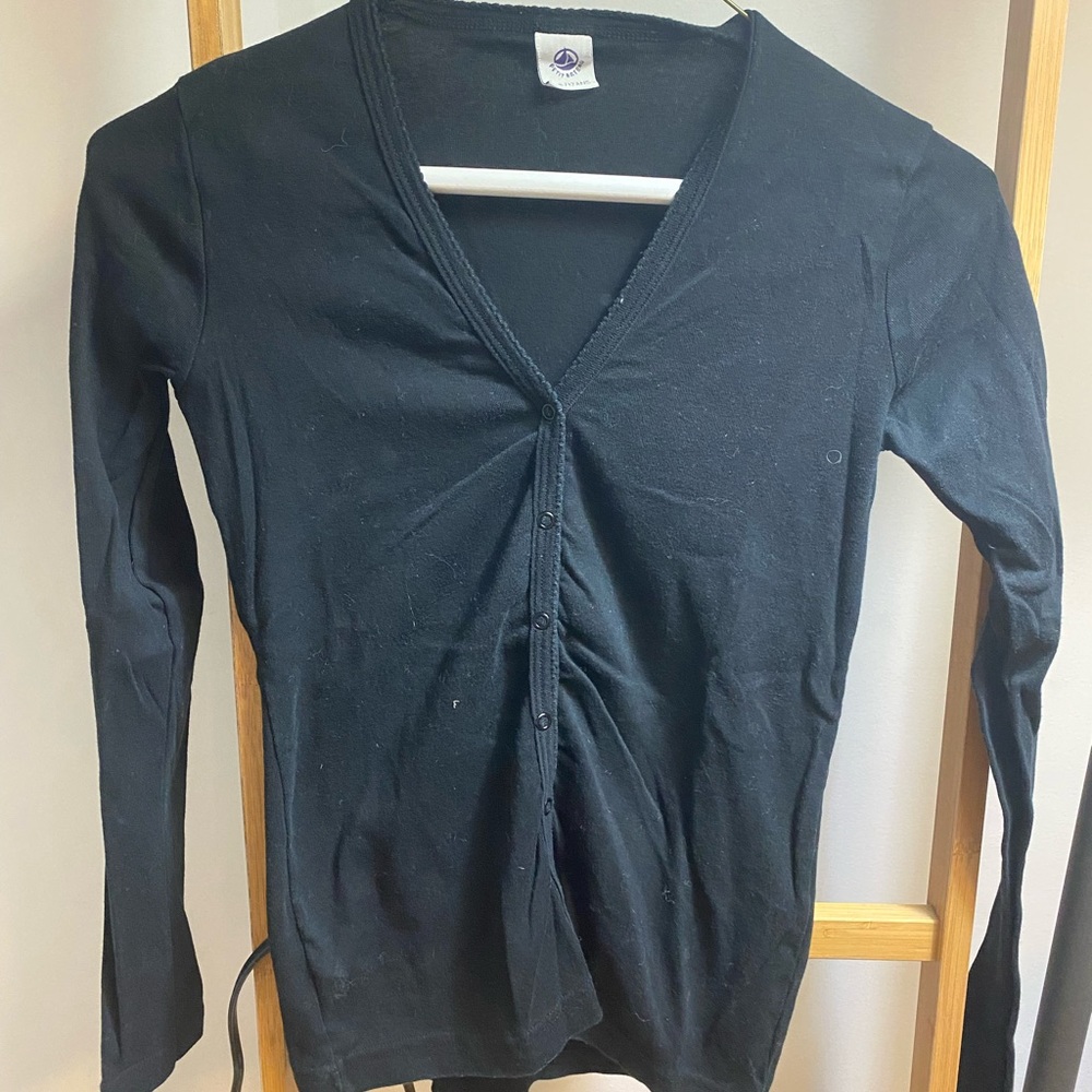 Petit Bateau Cardigan Black XS